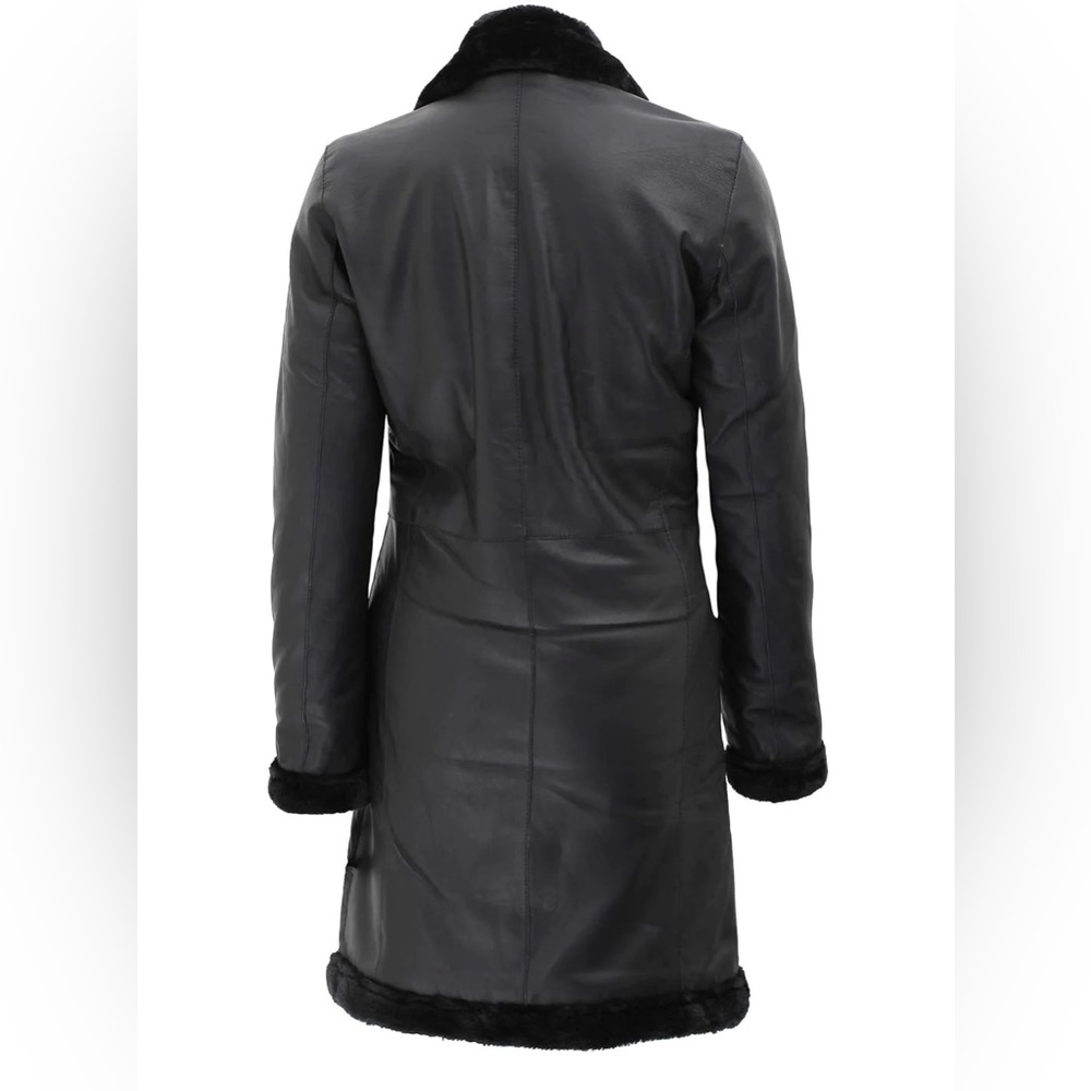 Real leather lamb skin coat new luxury - Picture 4 of 4